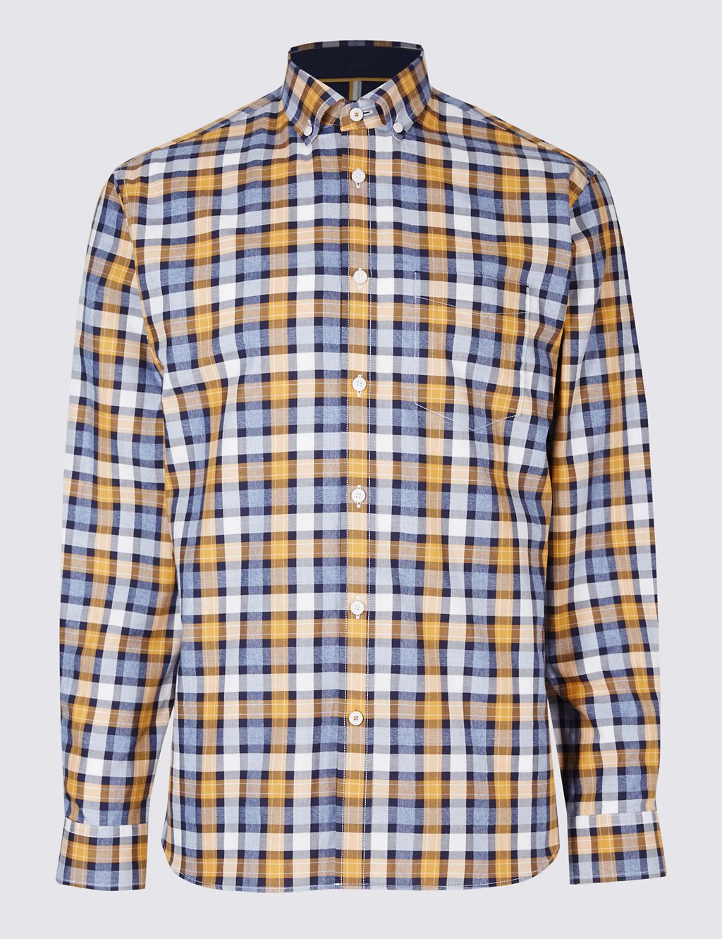 Luxury Pure Cotton Checked Shirt 1 of 5