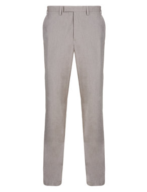 Luxury Pure Cotton Slim Fit Chambray Chinos Image 2 of 3