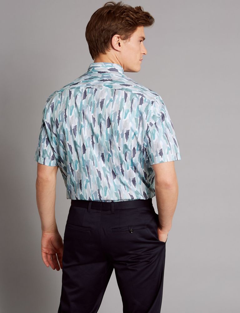 Luxury Pure Cotton Slim Fit Printed Shirt 4 of 5