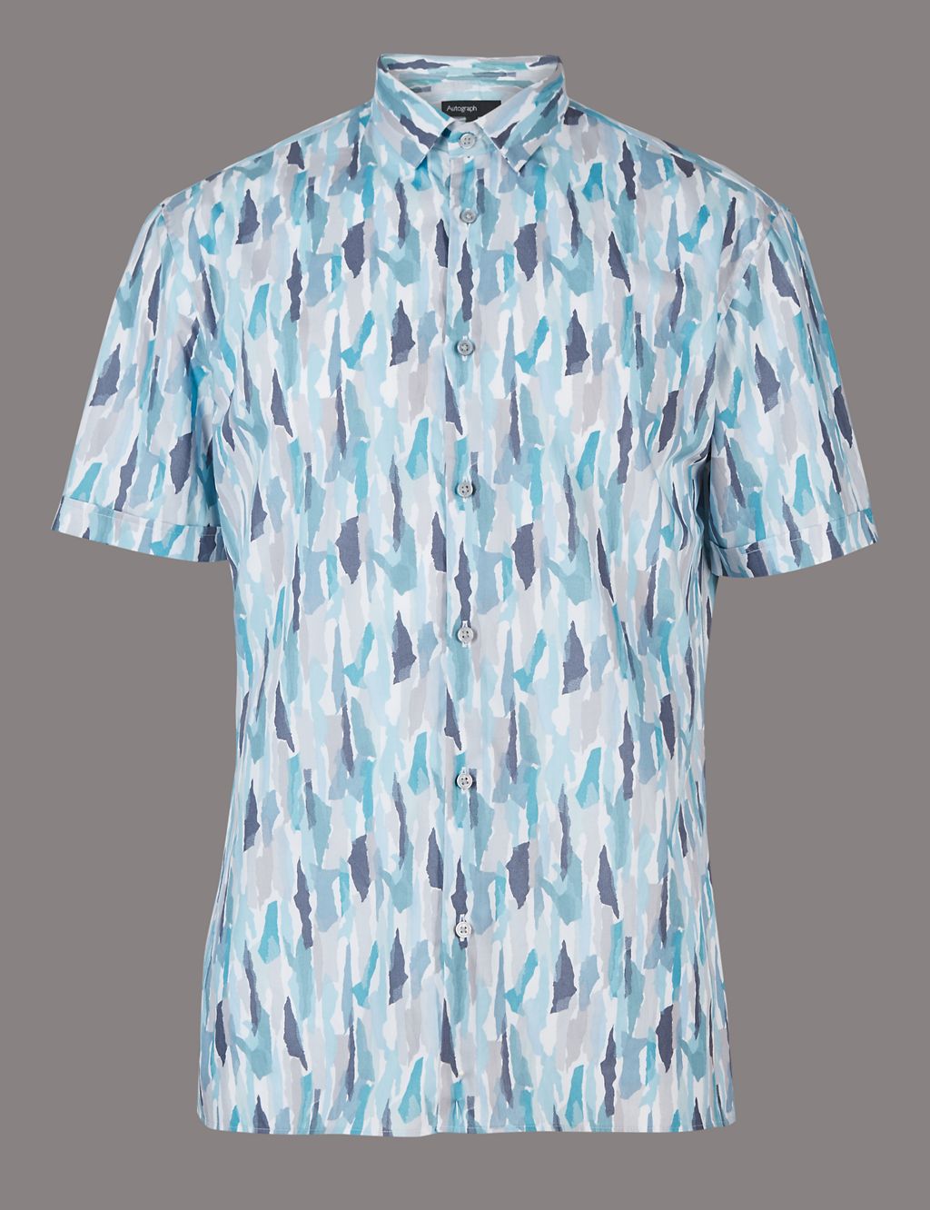 Luxury Pure Cotton Slim Fit Printed Shirt 1 of 5