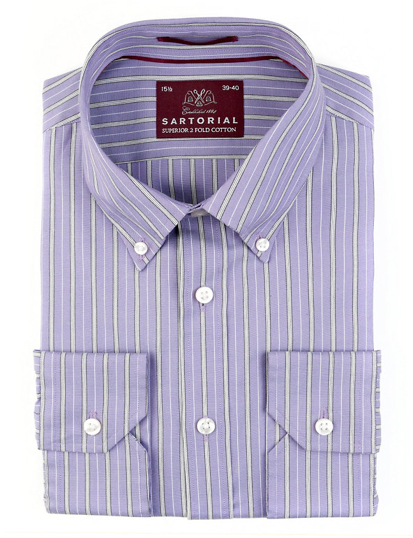 Luxury Pure Cotton Striped Shirt Image 1 of 1