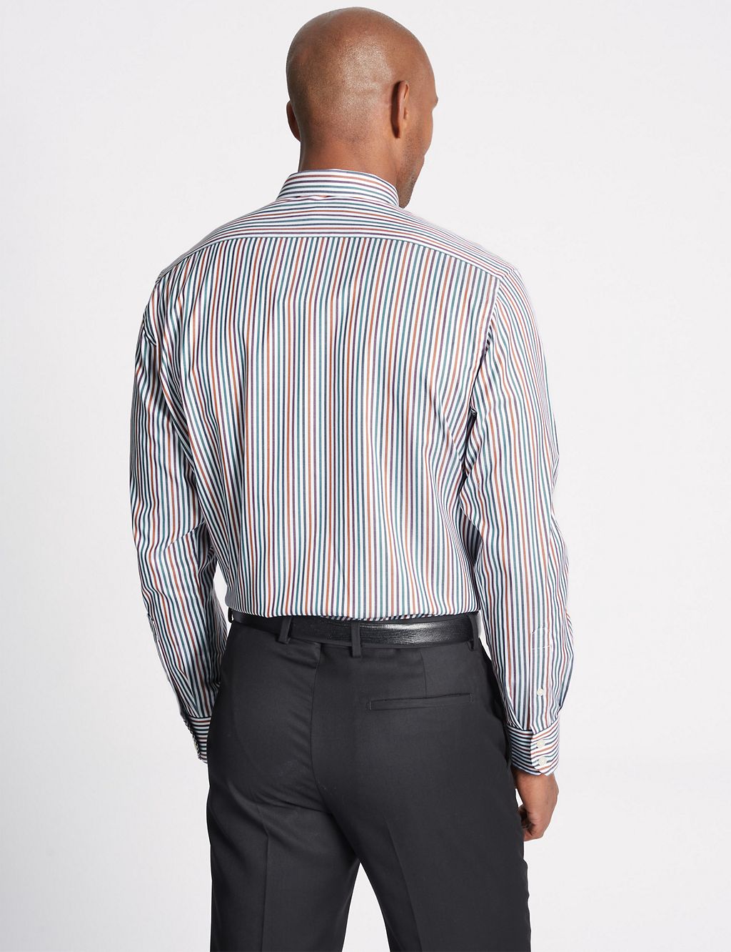 Luxury Pure Cotton Striped Shirt 4 of 5