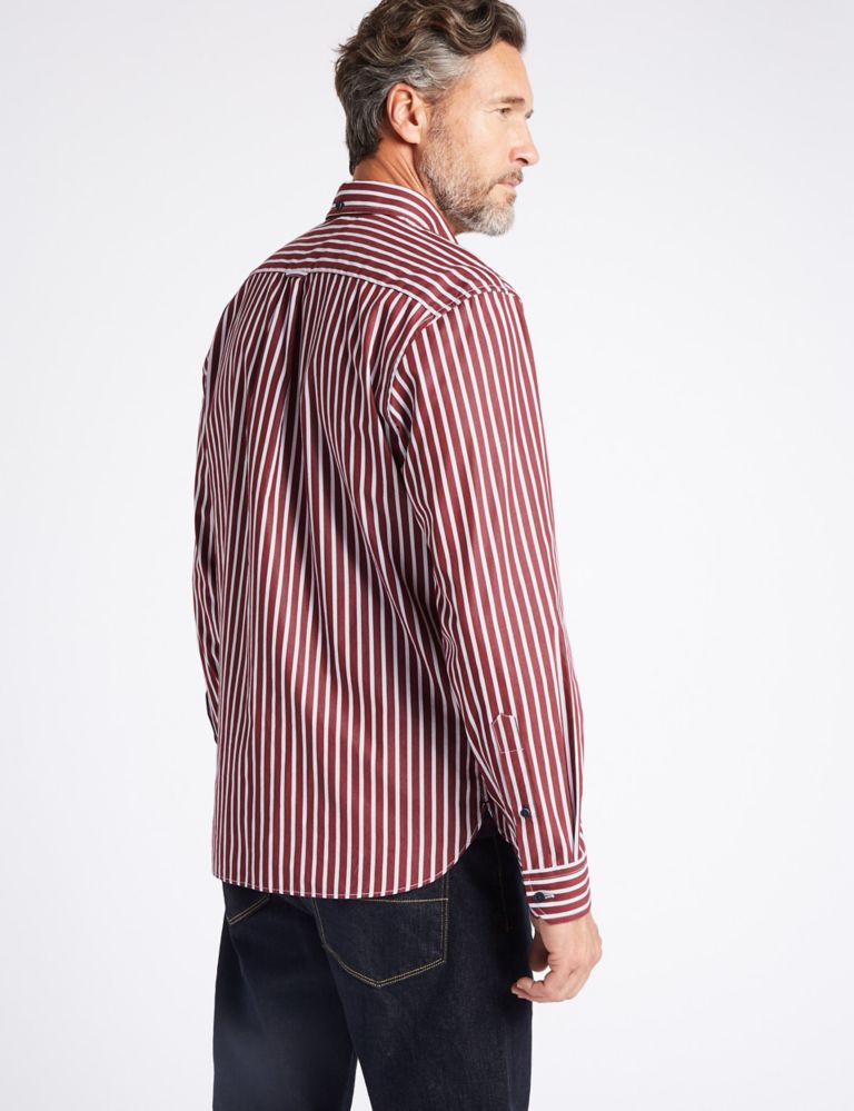 Luxury Pure Cotton Striped Shirt 4 of 5