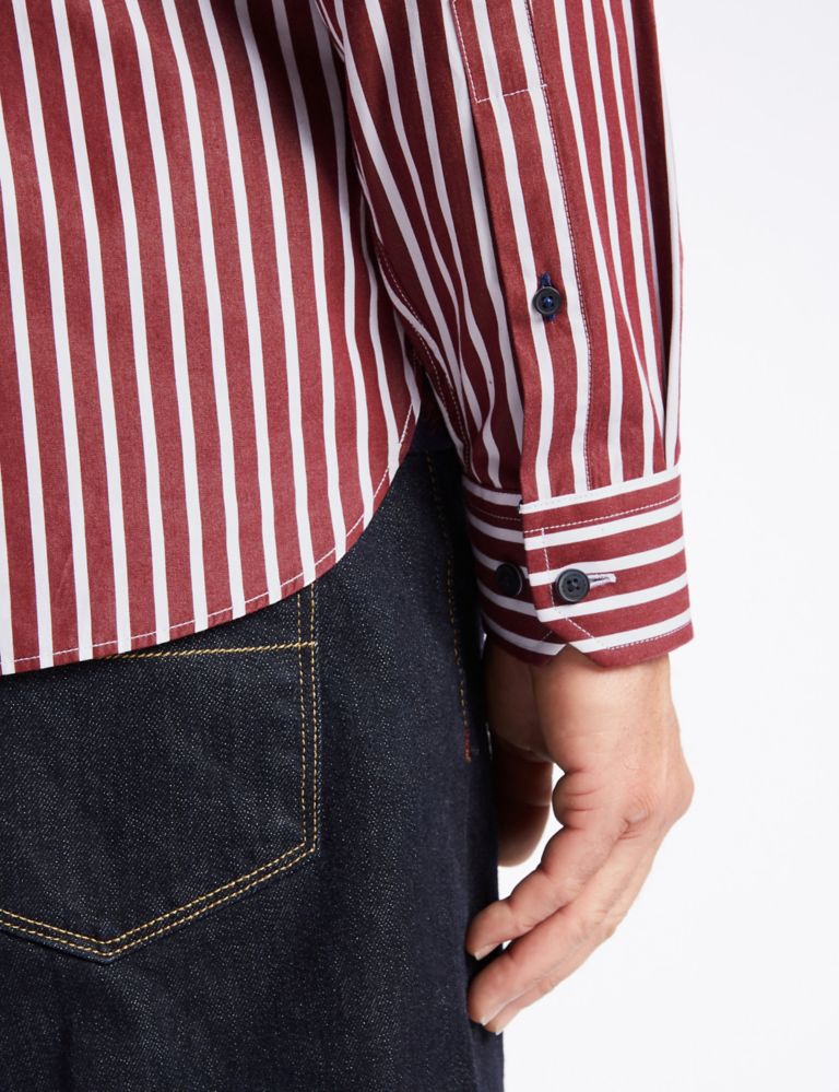 Luxury Pure Cotton Striped Shirt 5 of 5