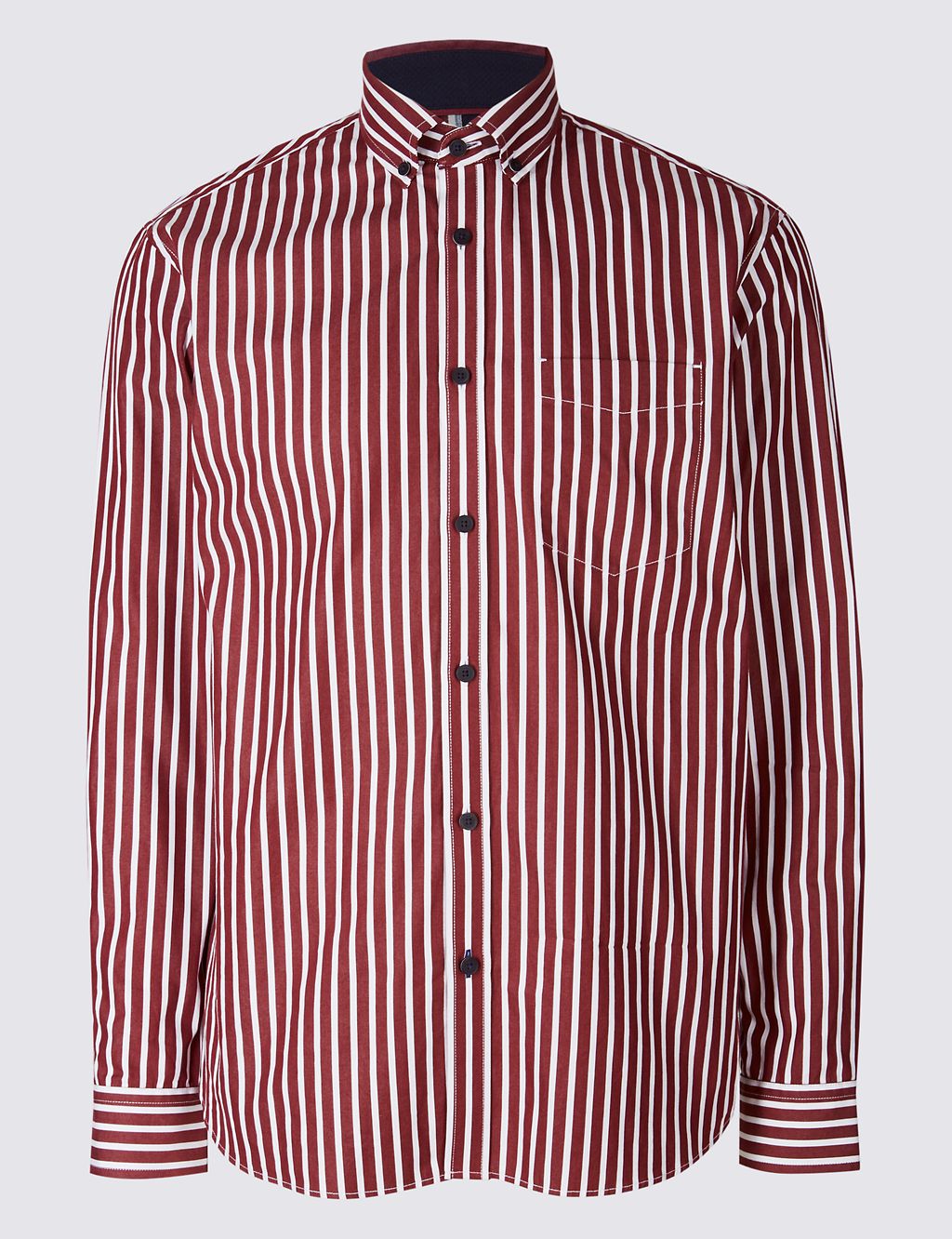 Luxury Pure Cotton Striped Shirt 1 of 5