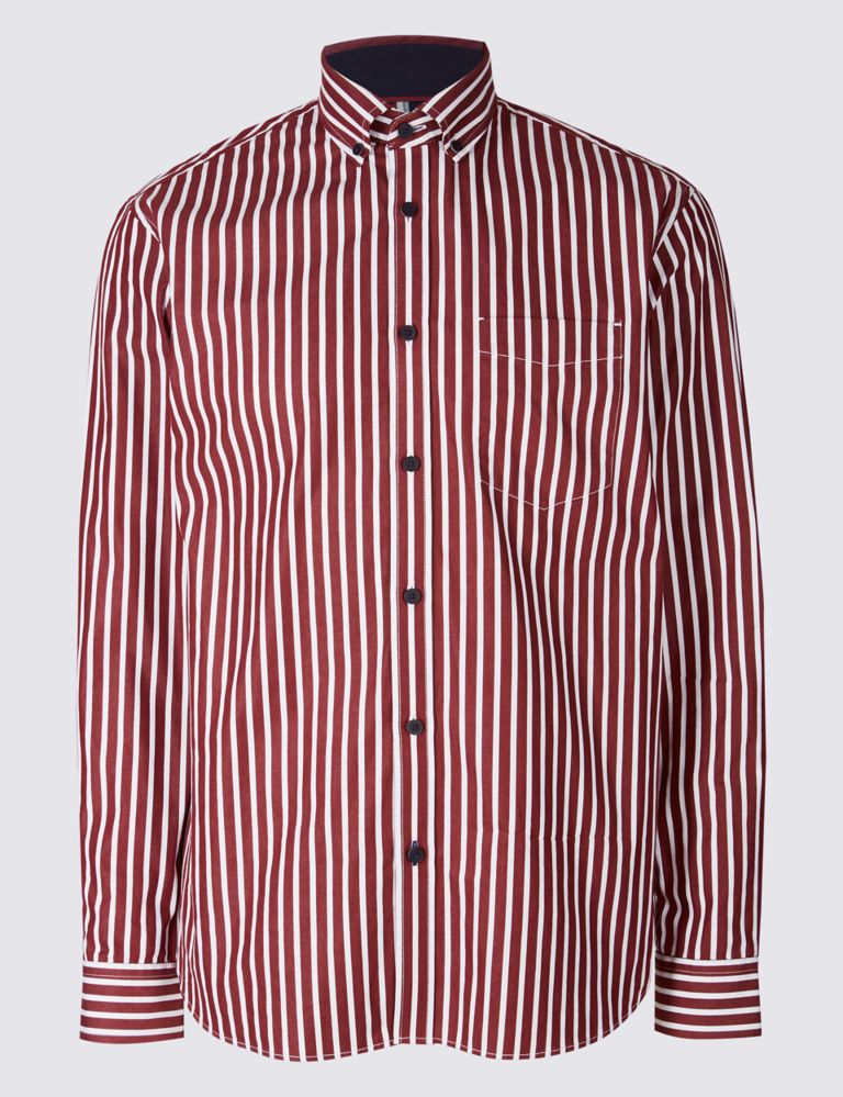 Luxury Pure Cotton Striped Shirt 2 of 5