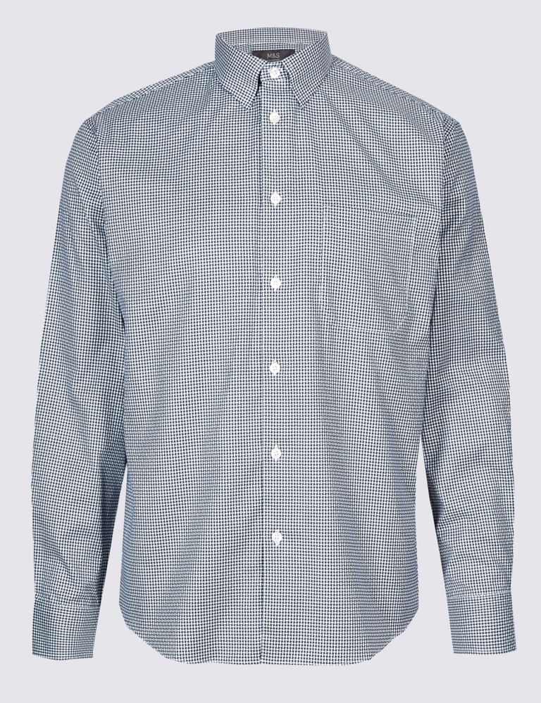 Luxury Pure Cotton Textured Shirt 1 of 2