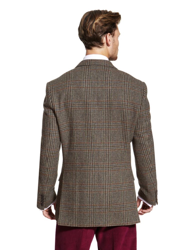 Luxury Pure New Wool 2 Button Multi-Checked Jacket 4 of 6