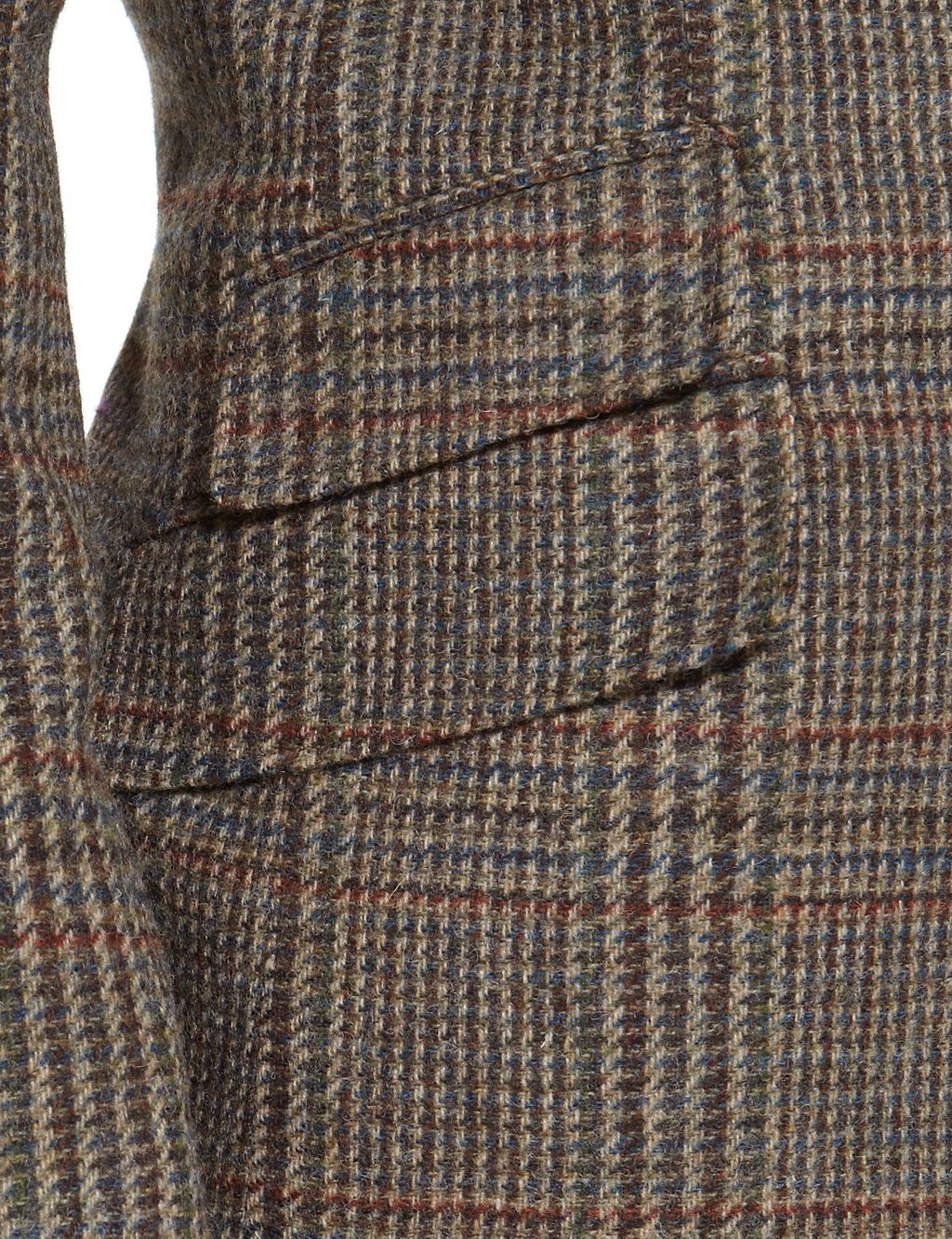 Luxury Pure New Wool 2 Button Multi-Checked Jacket 5 of 6