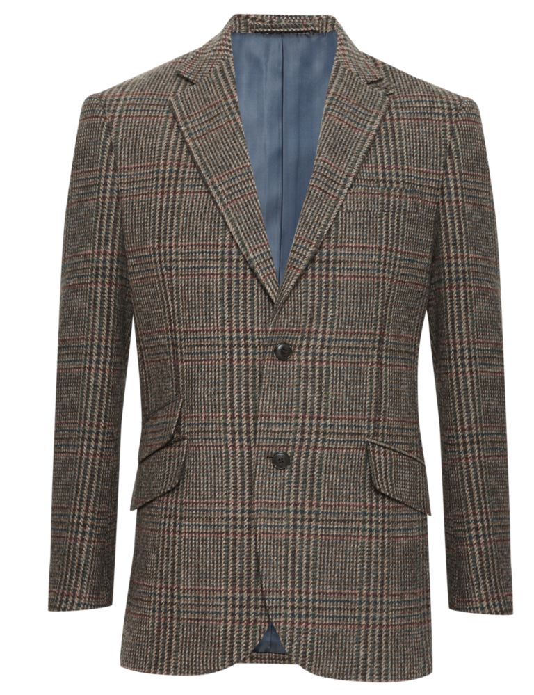 Luxury Pure New Wool 2 Button Multi-Checked Jacket 2 of 6