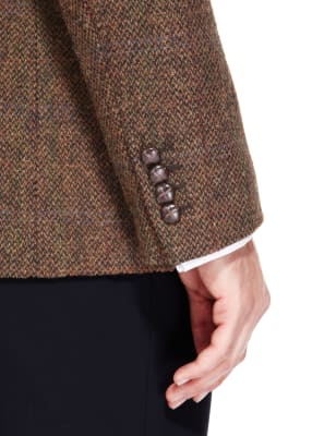 Pure Wool Harris Tweed Tailored Jacket, M&S Collection Luxury