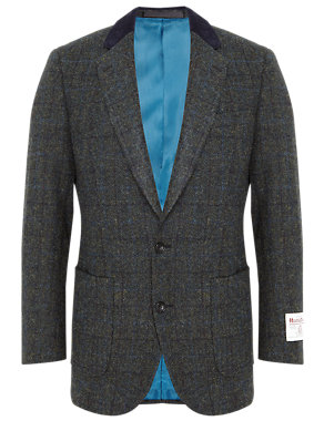 Luxury Pure New Wool Harris Tweed Large Checked Jacket Image 2 of 8