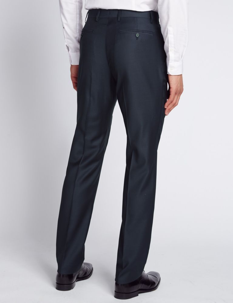 Luxury Pure Wool Flat Front Trousers 3 of 3