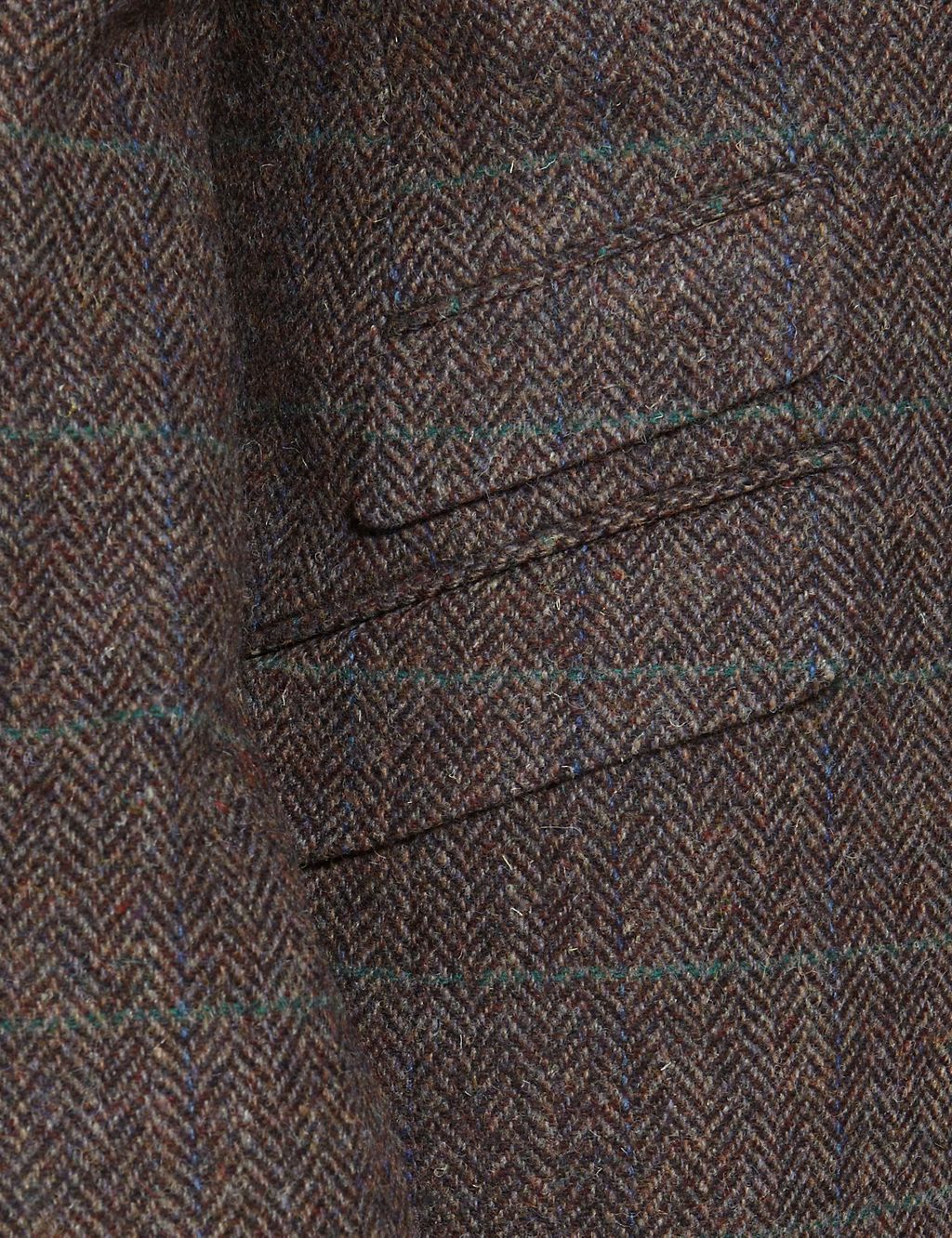 Luxury Pure Wool Harris Tweed Checked Jacket 8 of 8