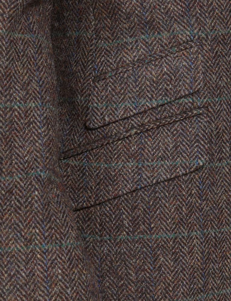 Luxury Pure Wool Harris Tweed Checked Jacket 5 of 8
