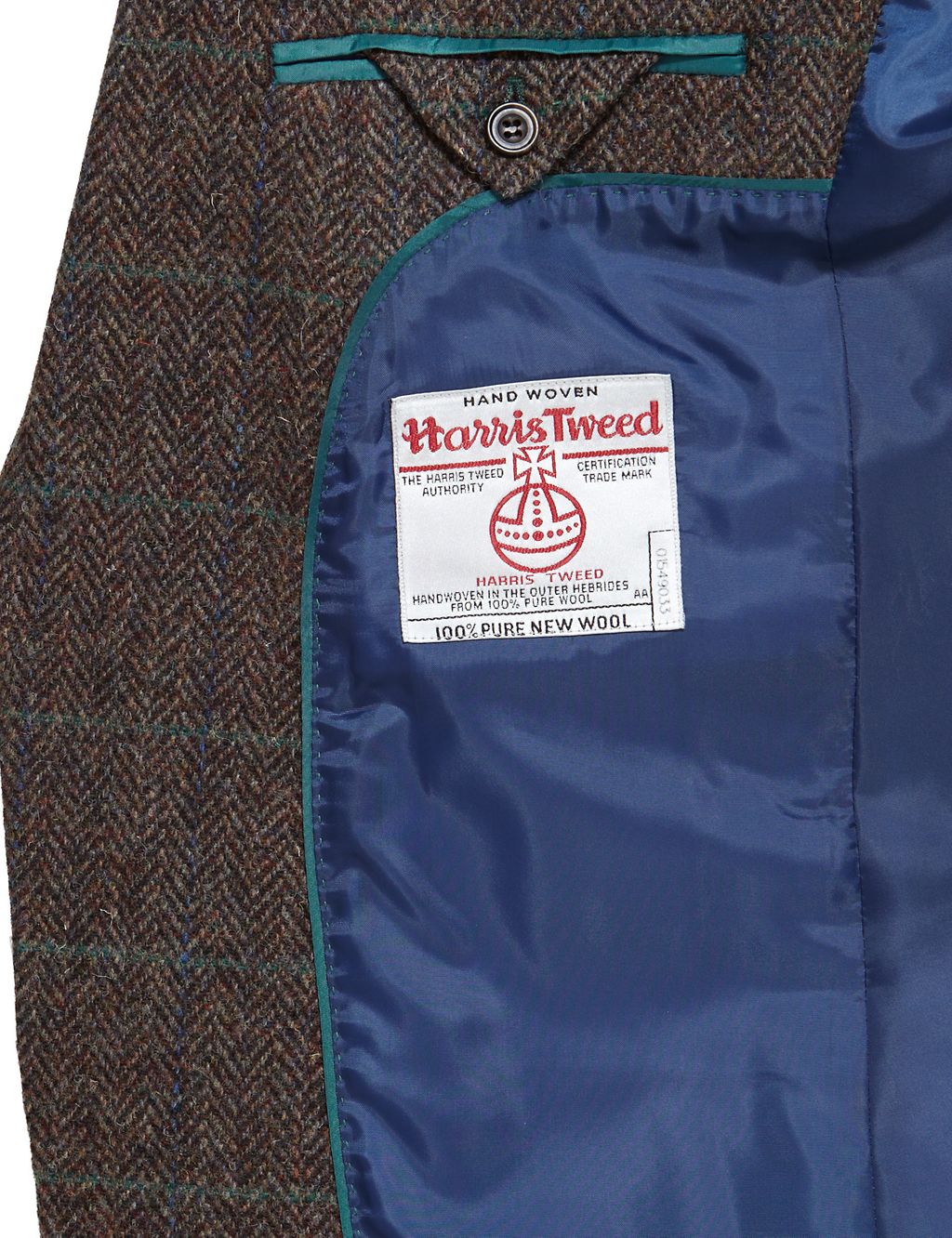Luxury Pure Wool Harris Tweed Checked Jacket 6 of 8