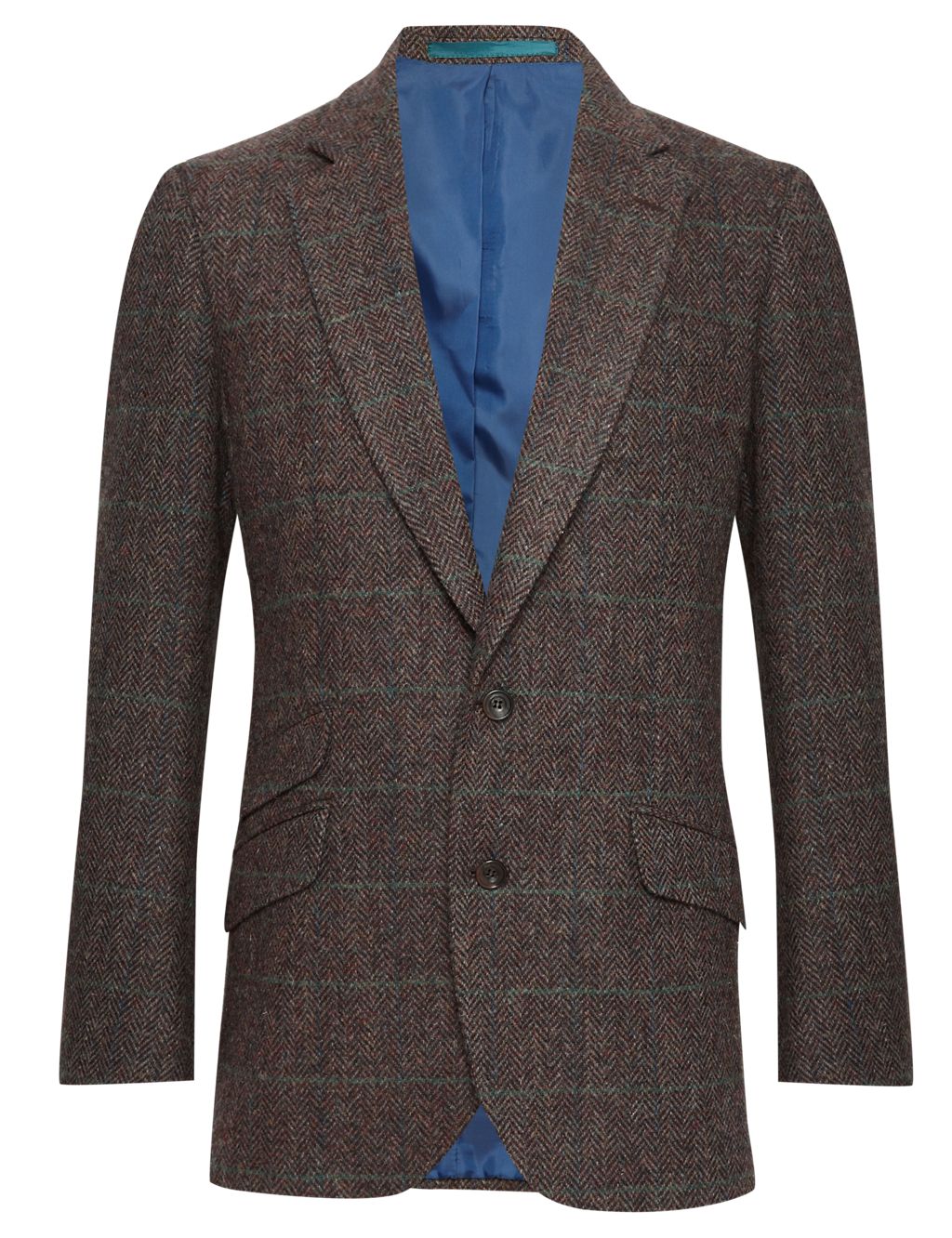 Luxury Pure Wool Harris Tweed Checked Jacket 1 of 8