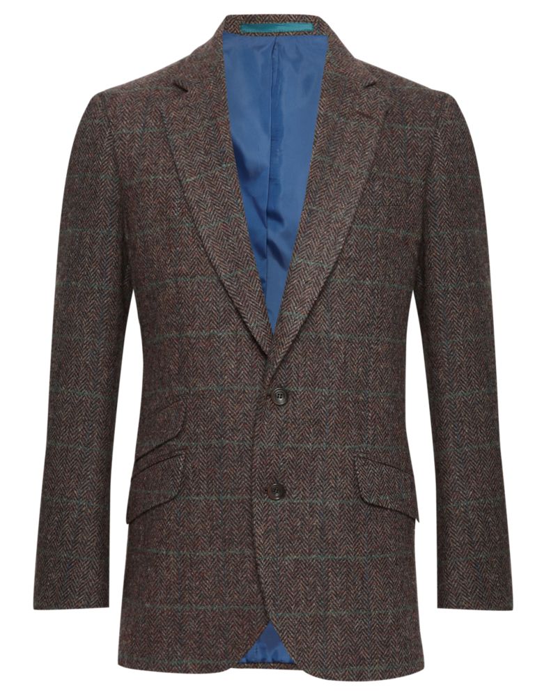 Luxury Pure Wool Harris Tweed Checked Jacket 2 of 8