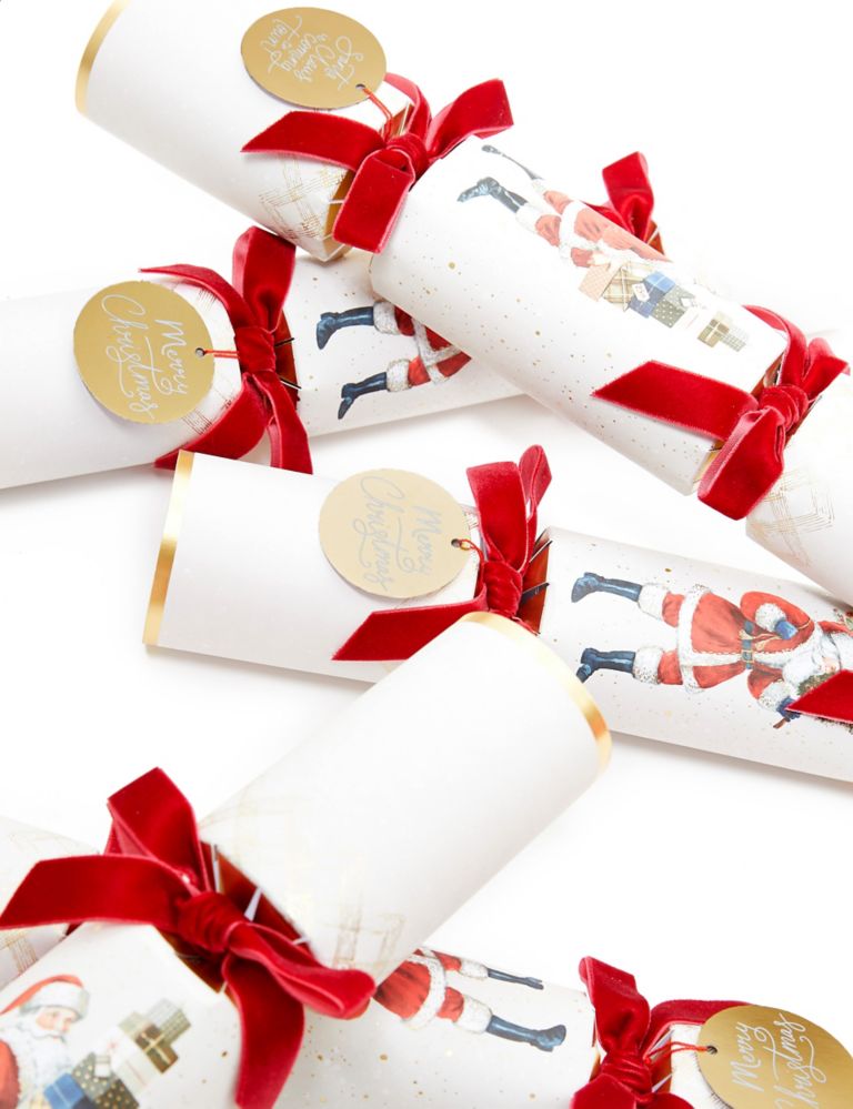 Luxury Red & White Christmas Crackers - 8 Pack 3 of 4