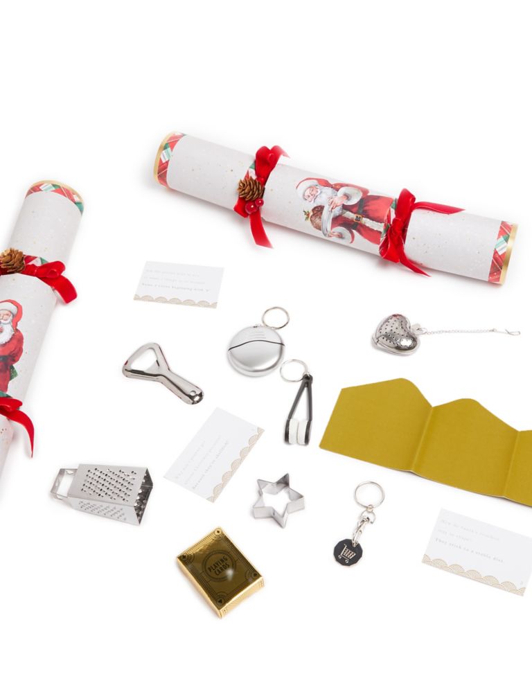 Luxury Santa Design Christmas Crackers - Pack of 8 in 2 Designs 2 of 4
