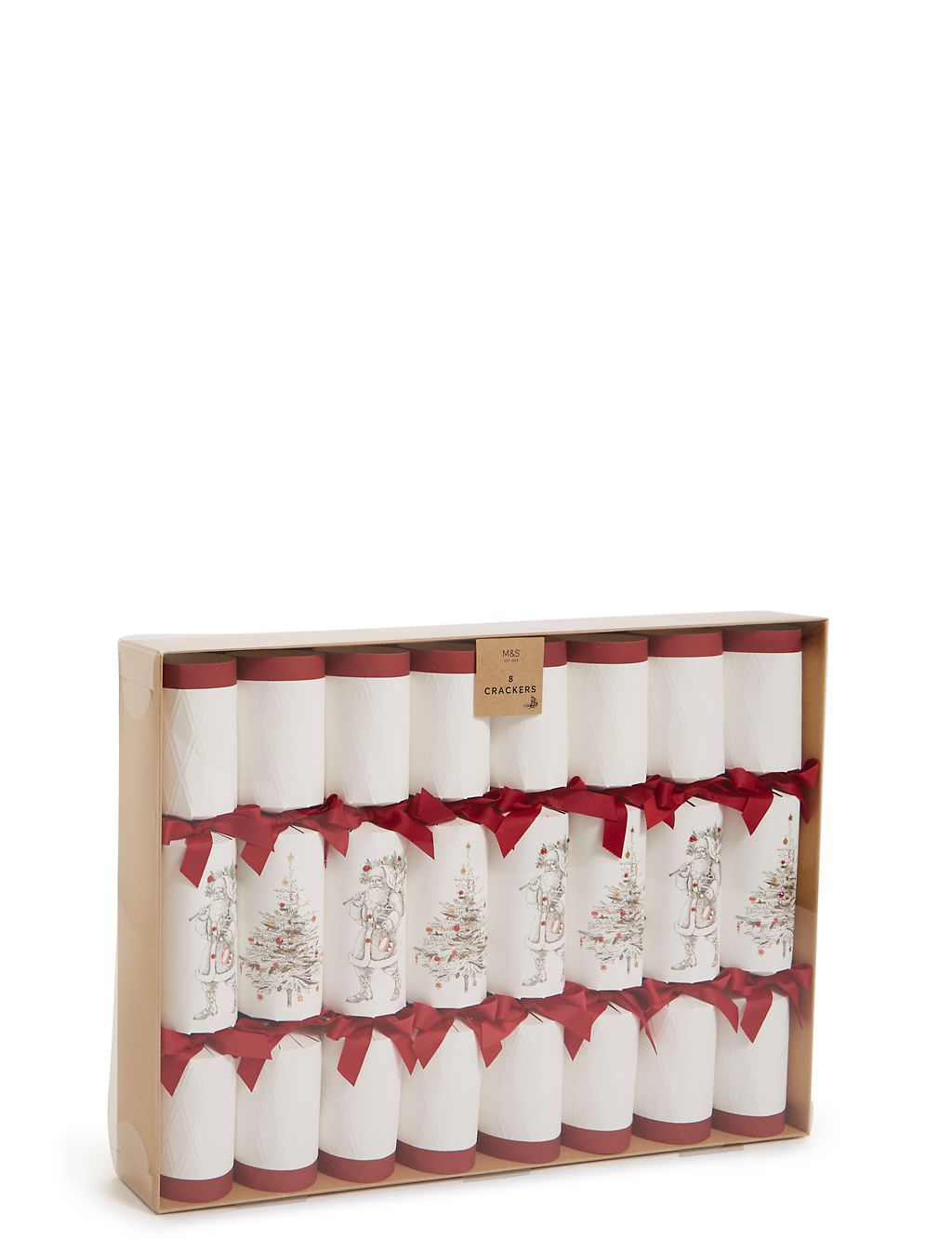 Luxury Santa and Tree Christmas Crackers Pack of 8 3 of 5