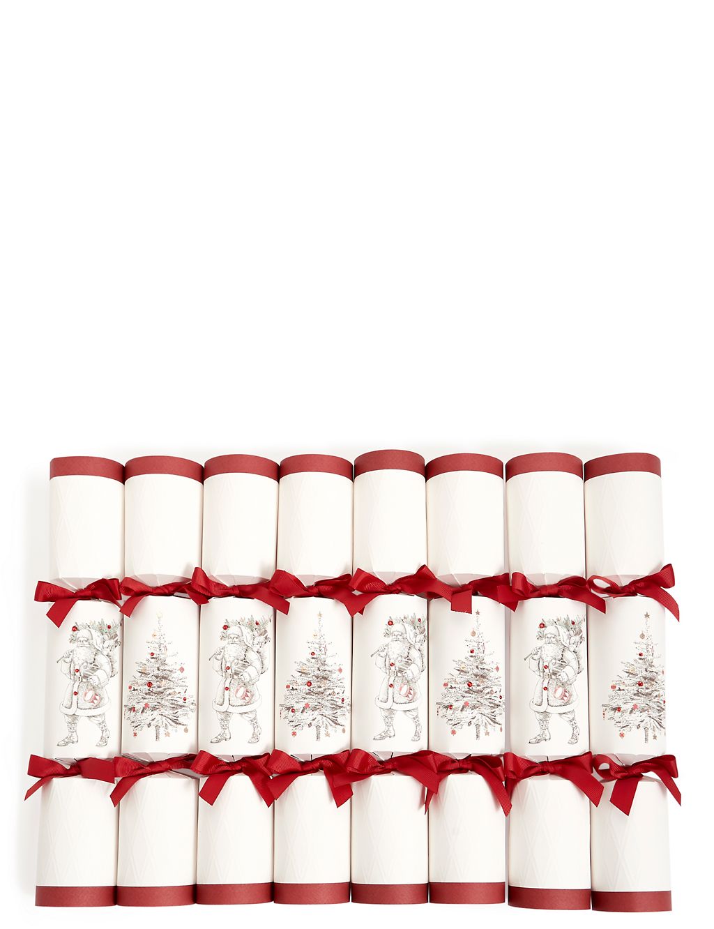Luxury Santa and Tree Christmas Crackers Pack of 8 5 of 5