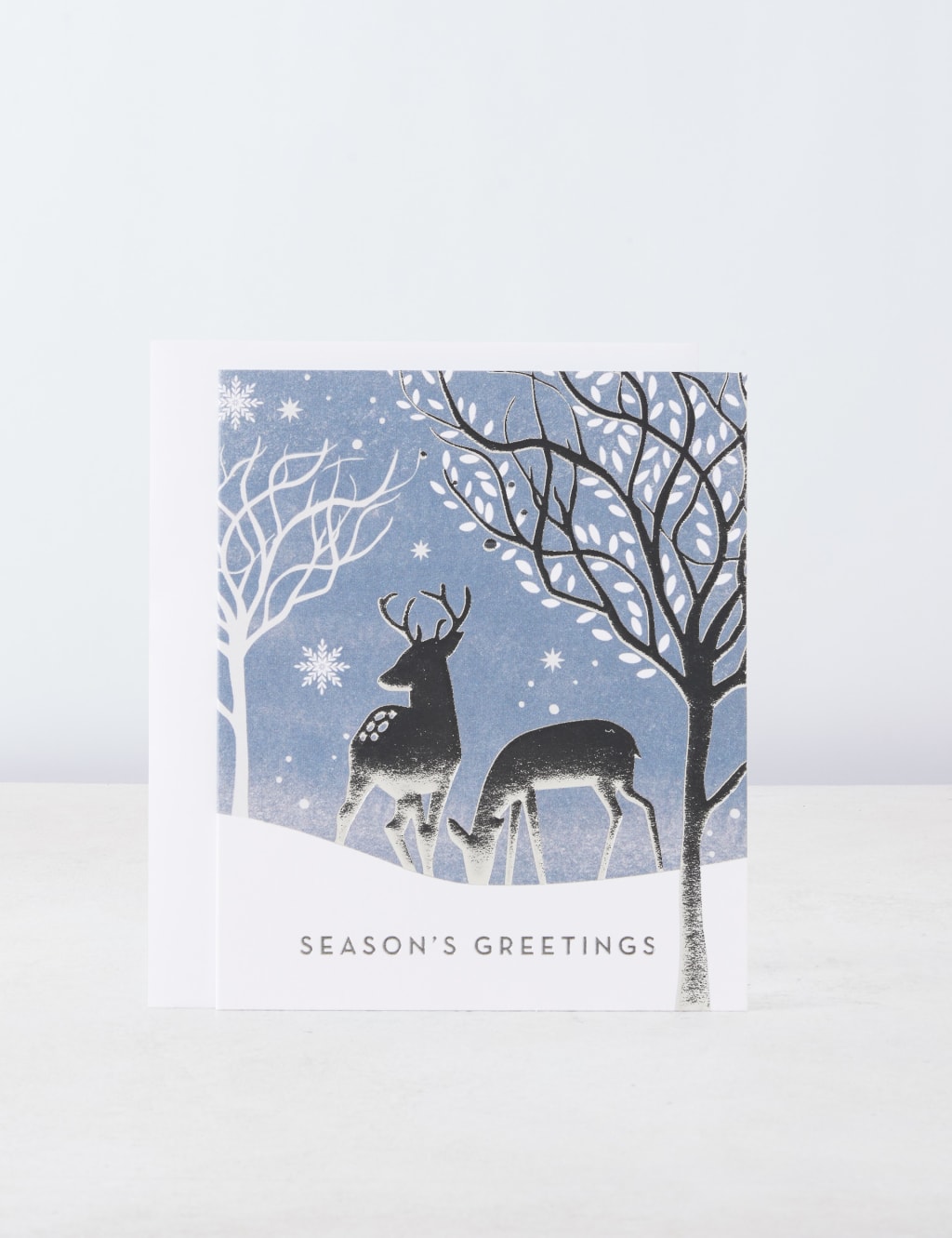 Luxury Silver Foil Charity Christmas Cards 15 Card Pack M&S