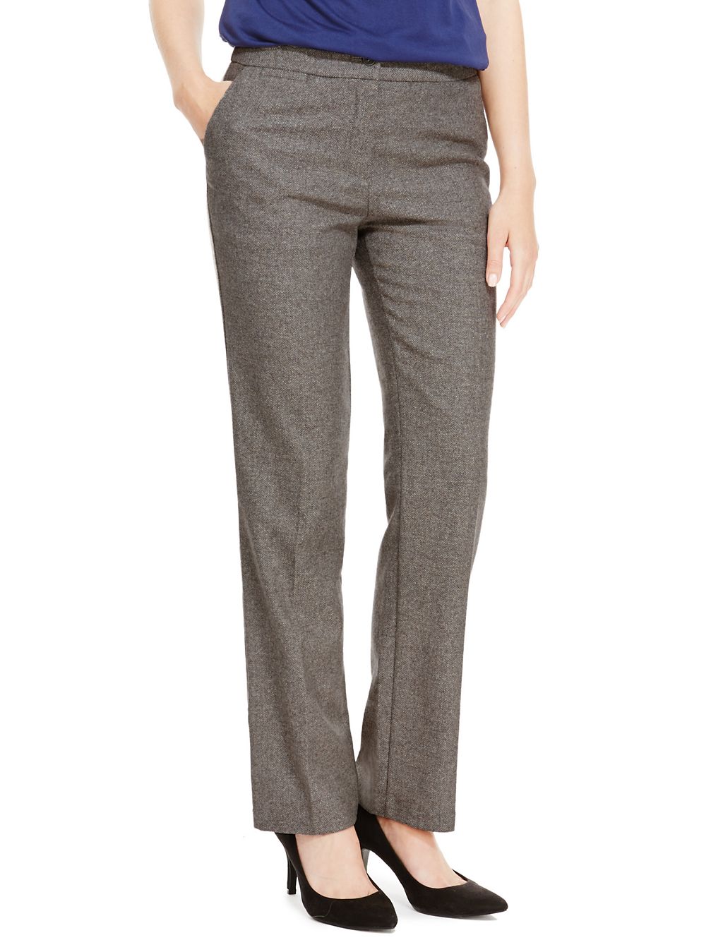 Luxury Straight Leg Trousers with New Wool & Cashmere 2 of 4