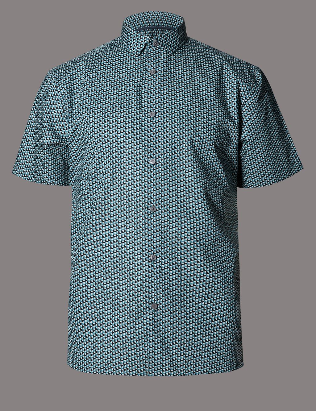Luxury Supima® Cotton Geometric Print Shirt 1 of 3