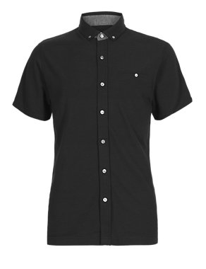 Luxury Tailored Fit Polo Shirt with Silk Image 2 of 3