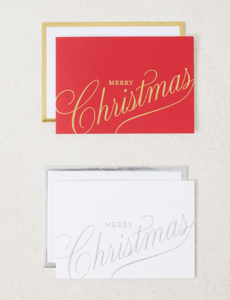 Luxury Text Charity Christmas Cards - 16 Card, 2 Pack Set 1 of 7