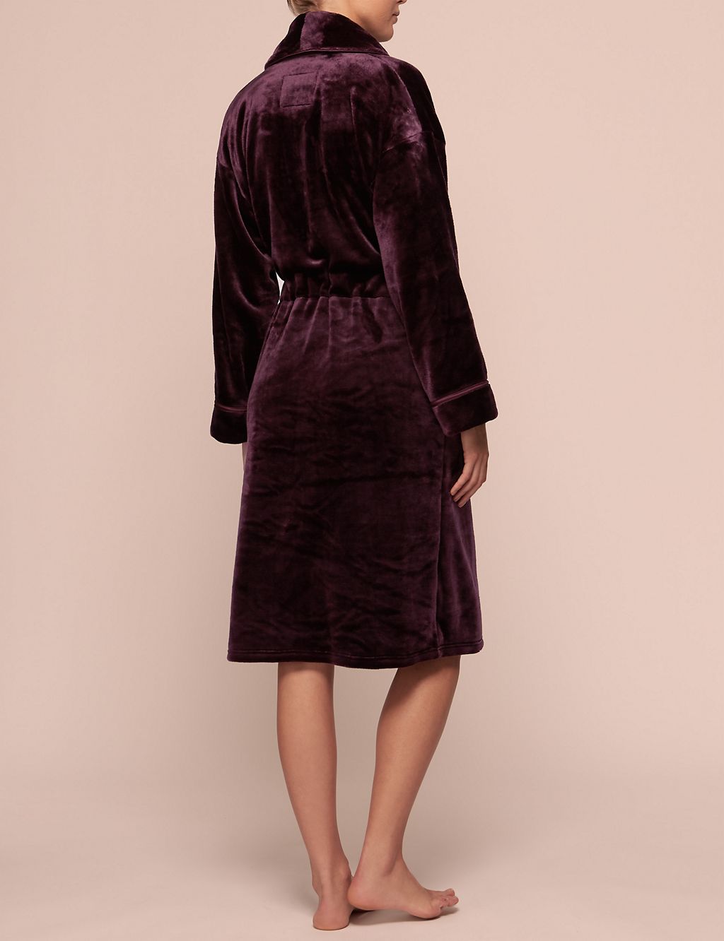 Luxury Velvet Touch Fleece Dressing Gown 2 of 4