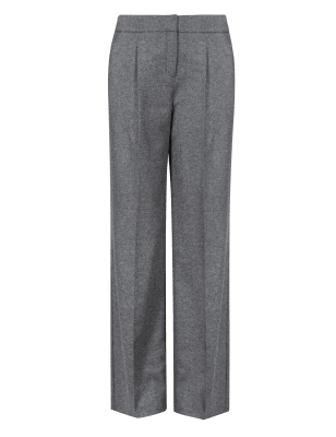 m&s wide leg pull on trousers