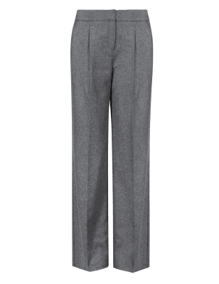 Luxury Wide Leg Trousers with New Wool | M&S Collection | M&S