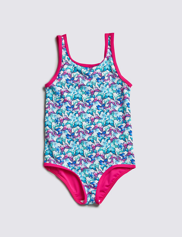 Lycra® Xtra Life™ Butterfly Print Swimsuit (1-7 Years) Image 1 of 2