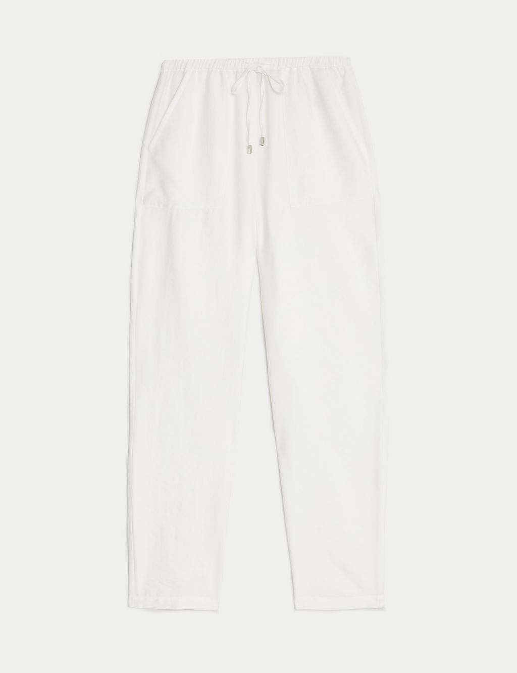Lyocel Rich Tapered Ankle Grazer Trousers 1 of 5