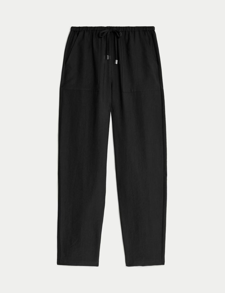 Lyocel Rich Tapered Ankle Grazer Trousers 2 of 5