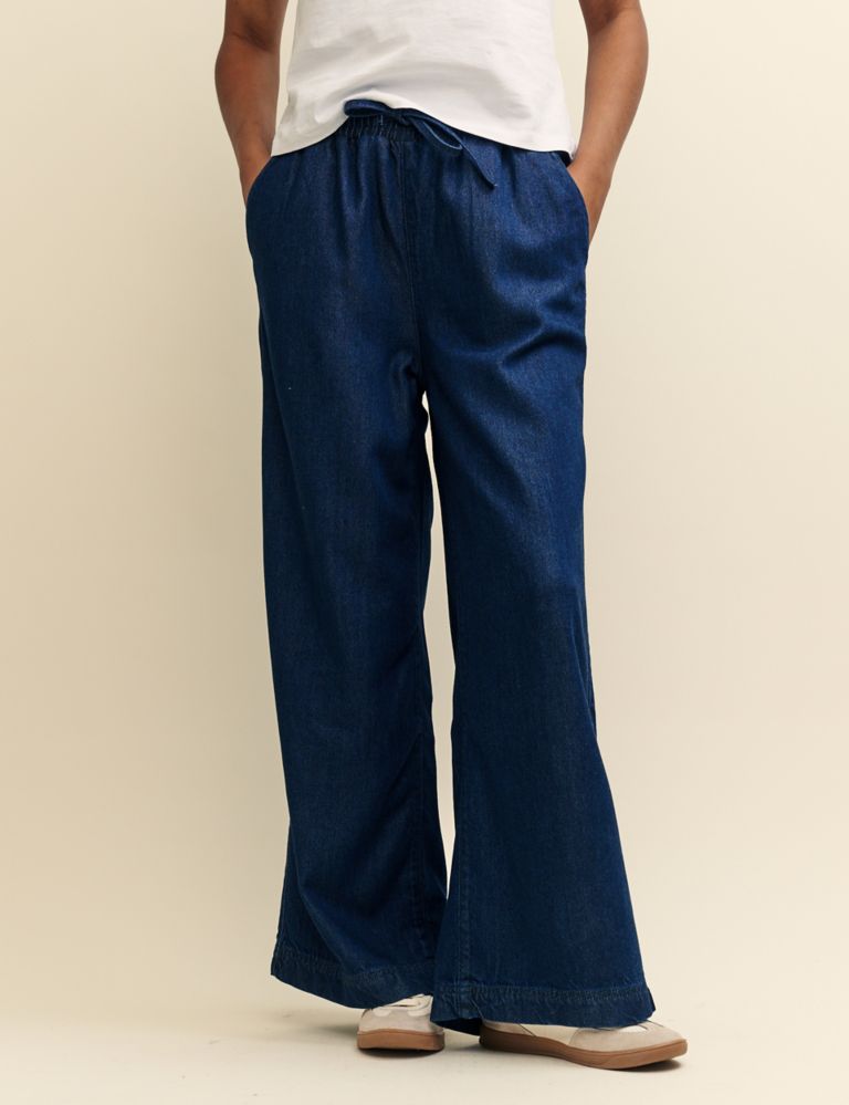 Lyocell™ Blend Drawstring Relaxed Trousers 3 of 6