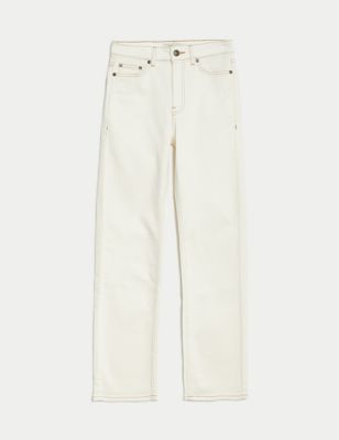 Lyocell™ Blend High Waisted Straight Leg Jeans Image 2 of 6