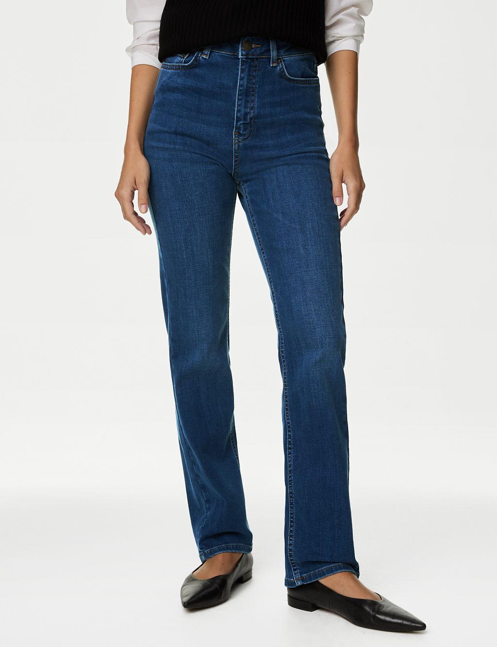 Lyocell™ Blend High Waisted Straight Leg Jeans 4 of 6