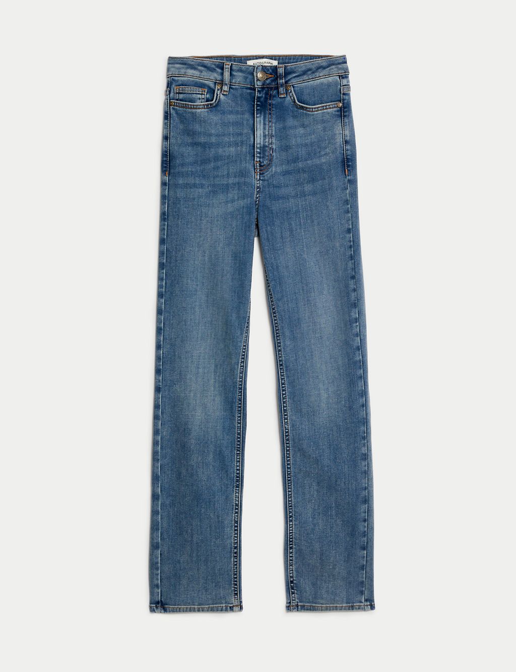 Lyocell™ Blend High Waisted Straight Leg Jeans 1 of 5