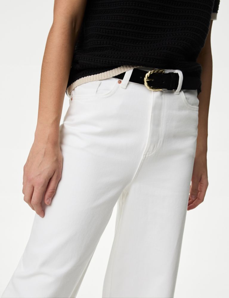 Lyocell™ Blend High Waisted Wide Leg Jeans 4 of 5