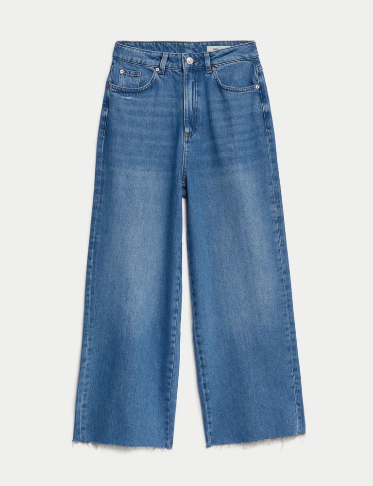 Lyocell™ Blend High Waisted Wide Leg Jeans 3 of 6