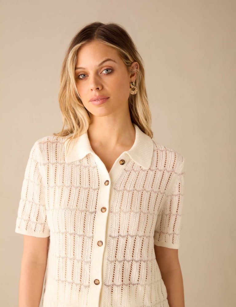 Lyocell™ Blend Textured Shirt with Linen 4 of 8