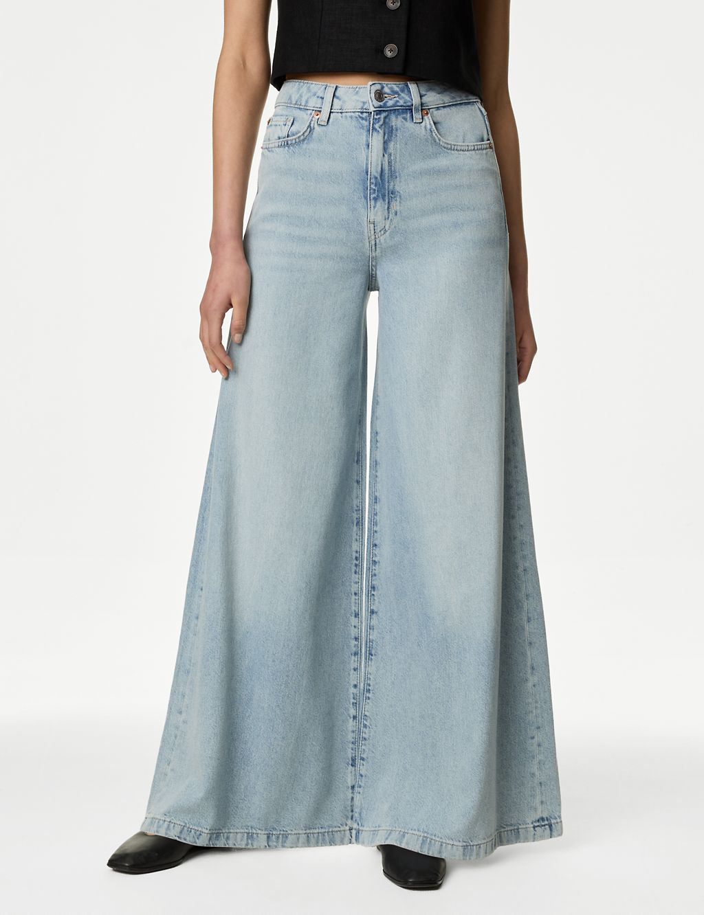 Lyocell™ Blend Wide Palazzo Leg Jeans 4 of 6