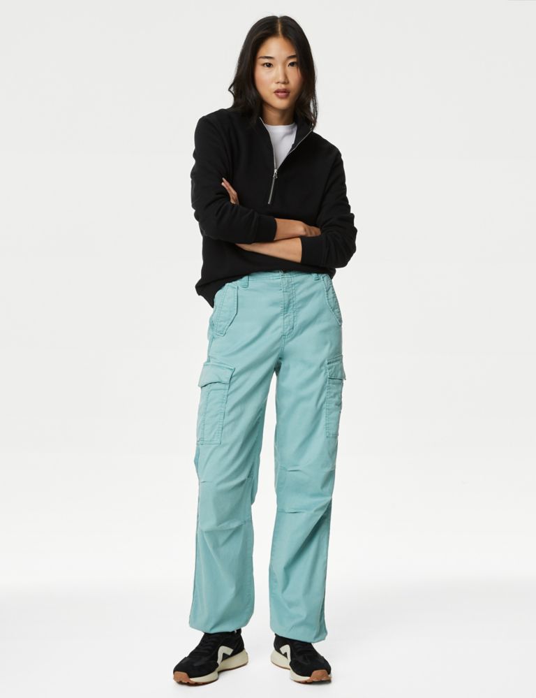 Lyocell™ Rich Cargo Straight Leg Trousers 1 of 5
