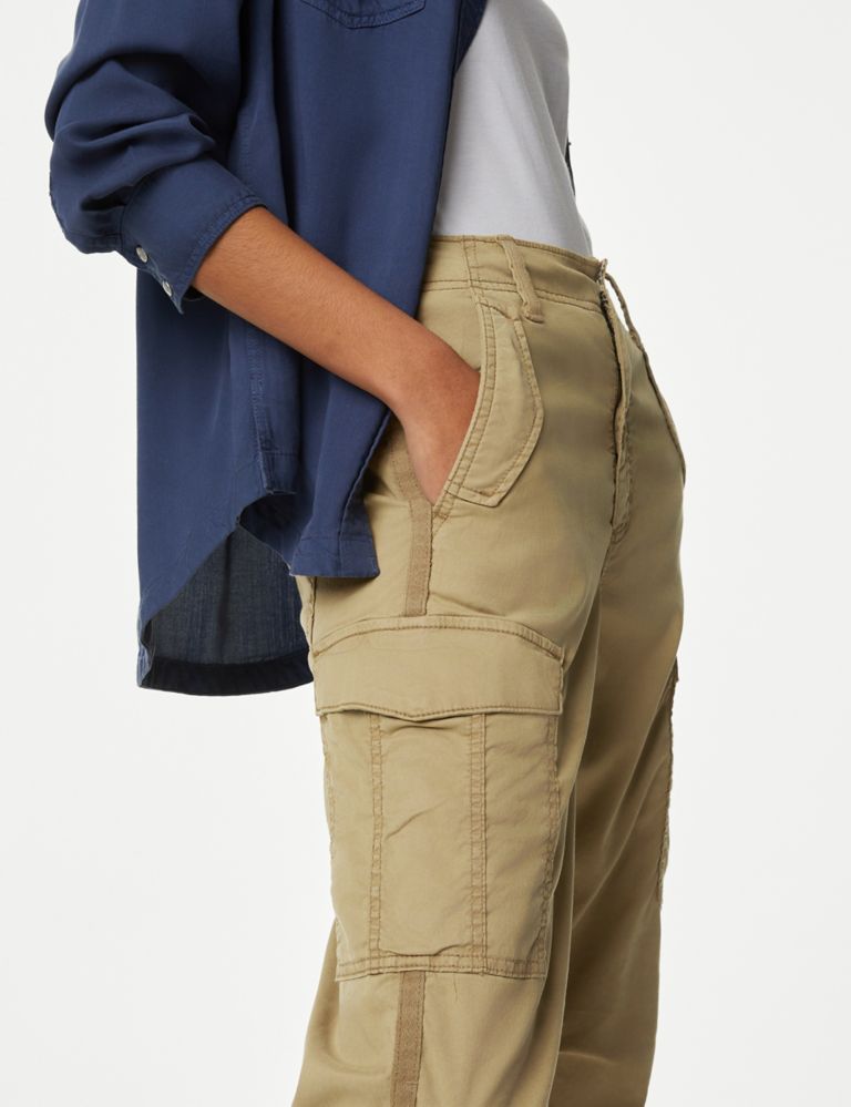 Lyocell™ Rich Cargo Straight Leg Trousers 4 of 5