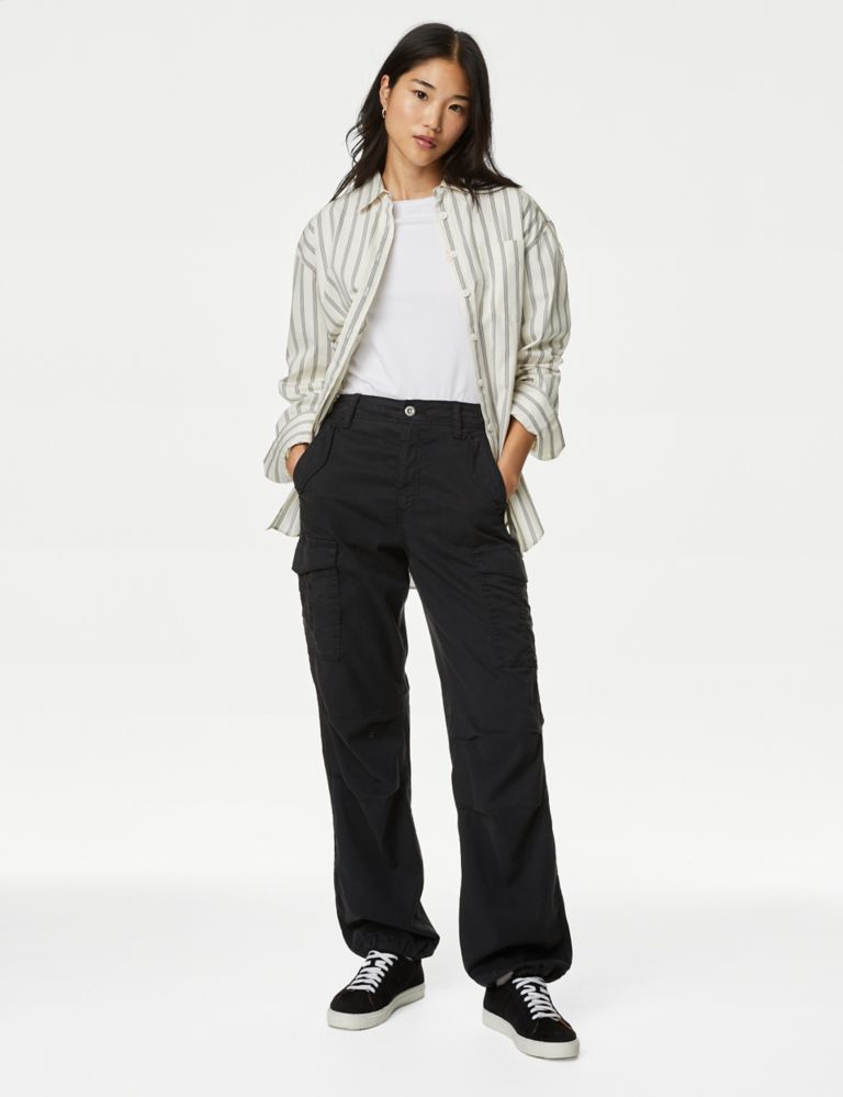Lyocell™ Rich Cargo Straight Leg Trousers | M&S Collection | M&S