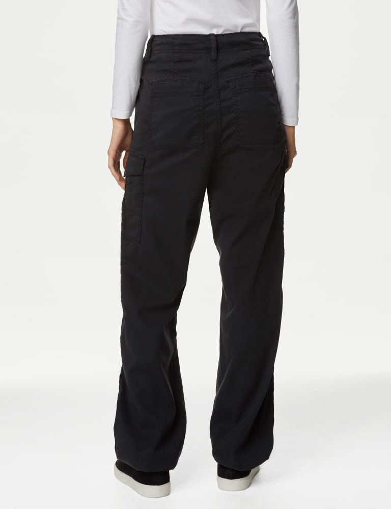 Lyocell Rich Cargo Straight Leg Trousers M S Collection M S