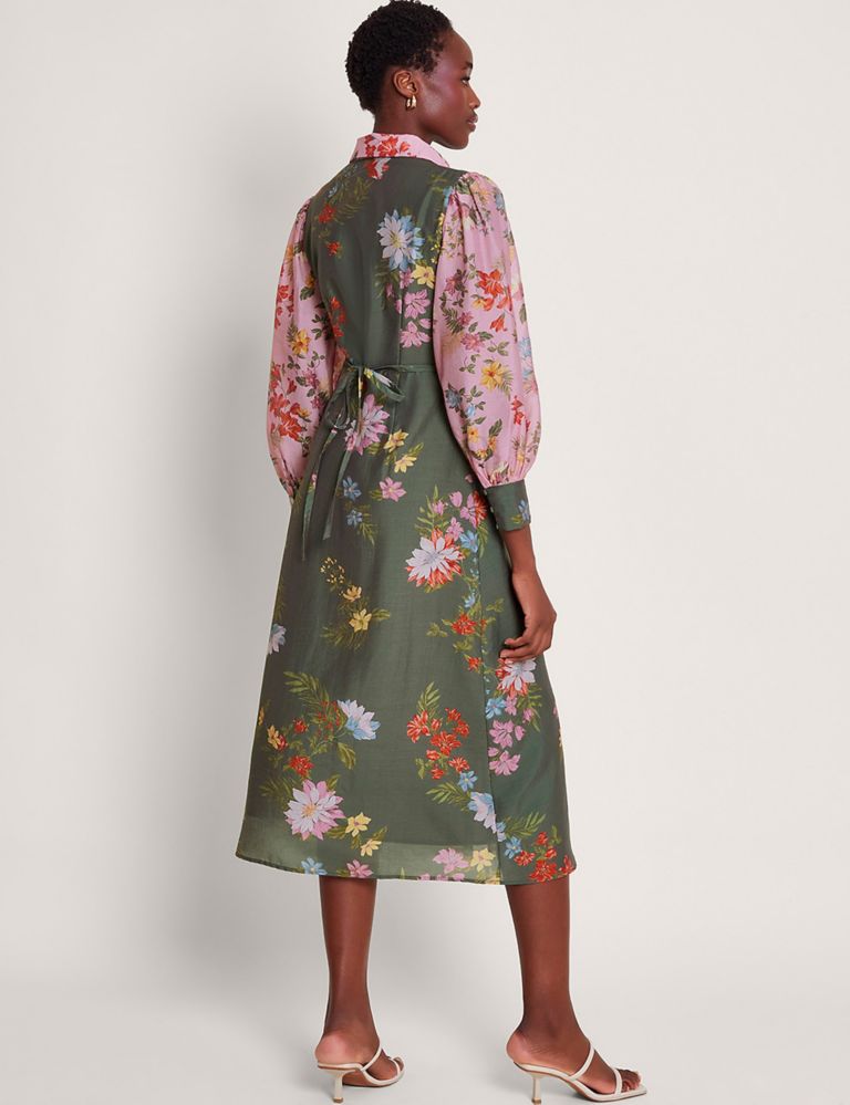 Lyocell™ Rich Floral Midi Shirt Dress 2 of 4